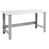 Adjustable Height ESD-Safe Workbench with 1000 lb Weight Capacity, Rolled Front Edge and Glides, 36 x 48" redirect to product page